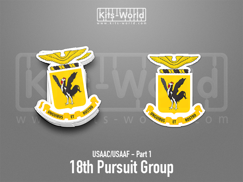 Kitsworld SAV Sticker - USAAC/USAAF - 18th Pursuit Squadron W:85mm x H:100mm 